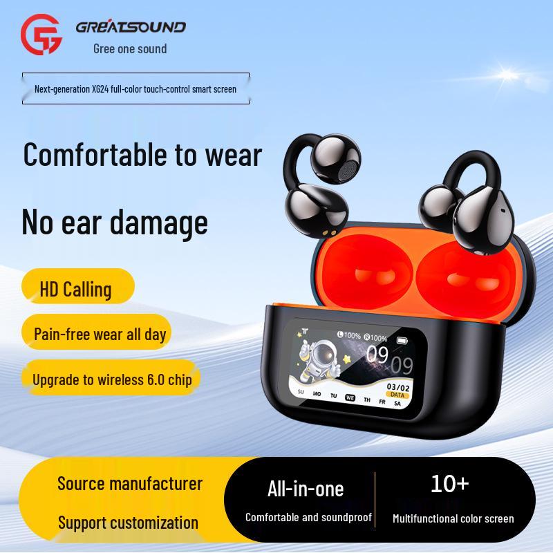 

XG24 Bluetooth 6.0 Headphones with Full-Color Screen, Active Noise Cancellation, Sports Gaming, and AI Translation Standard