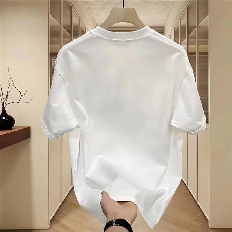 Short Sleeve Cotton Men'S Printed T-Shirt Trend Men'S And Women'S Versatile Crew Neck T-Shirt Men'S