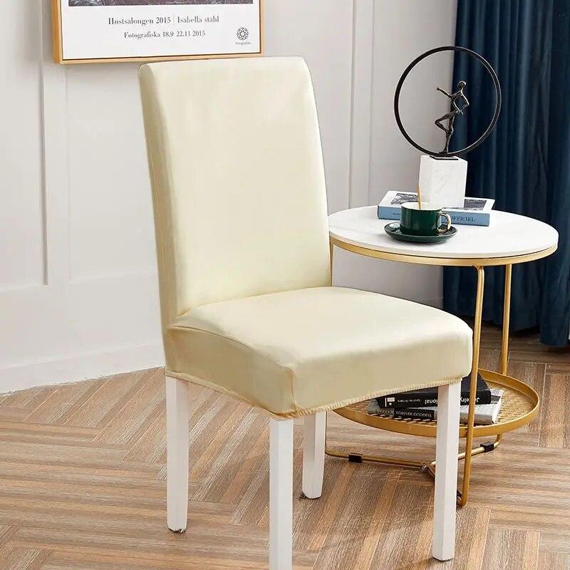 Waterproof Chair Cover PU Elastic Universal Leather Seat Cover Living Room Hotel Dining Table Anti-fouling Duty Free Chair Cover