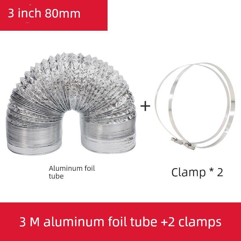 Exhaust Fan Exhaust Duct Thickened Aluminum Foil Vent Pipe Ventilating Fan Hose Kitchen Range Hood Smoke Vent Tin Paper Tube