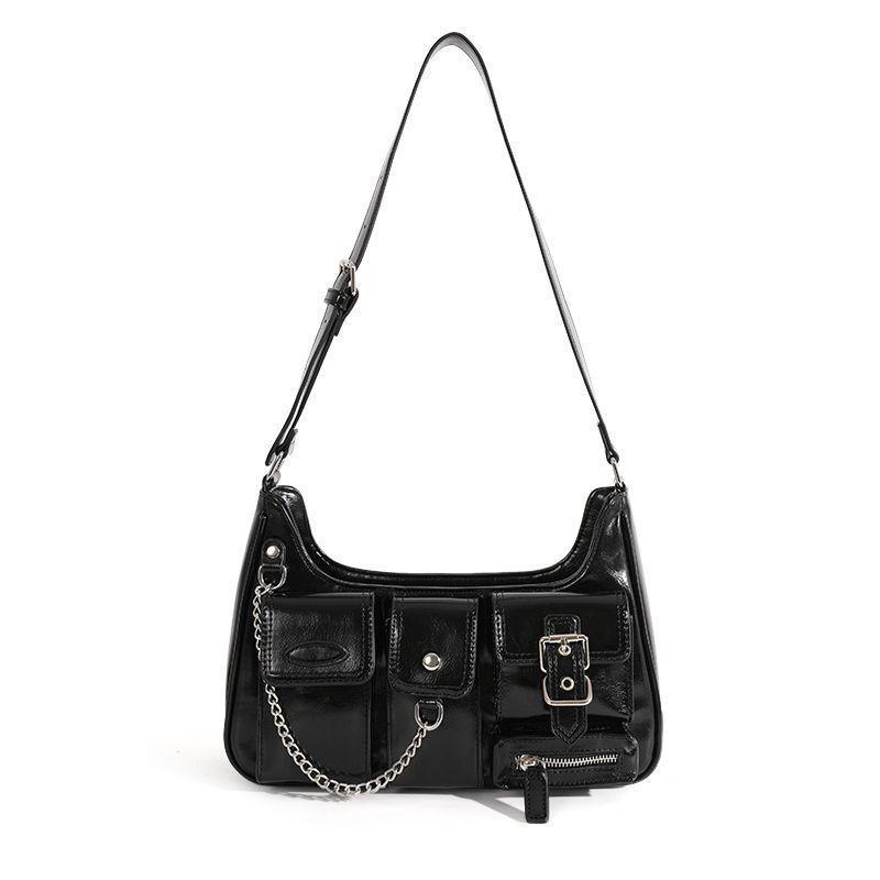 2023 Women's Chic Influencer Underarm Bag: Stylish Spicy Girl Crossbody & Shoulder Niche Motorcycle Bag