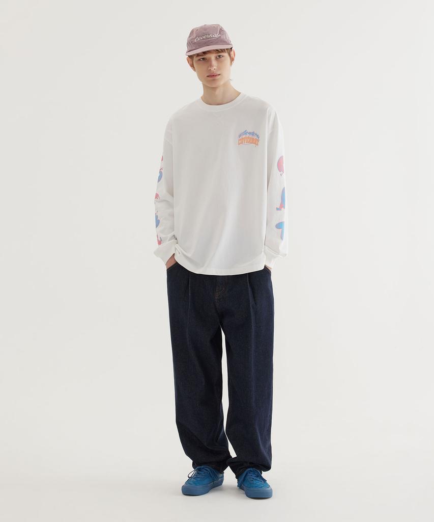 COVERNAT Wave Graphic Long Sleeve White