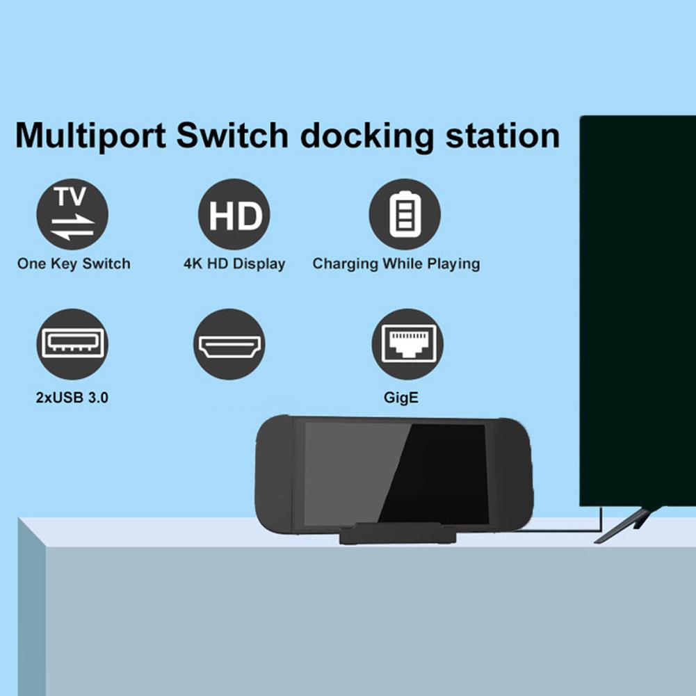 For Switch 2 TV Docking Station Game Console Charging Dock For NS2 HDMI Video Converter Stand Charger with Fast Charging