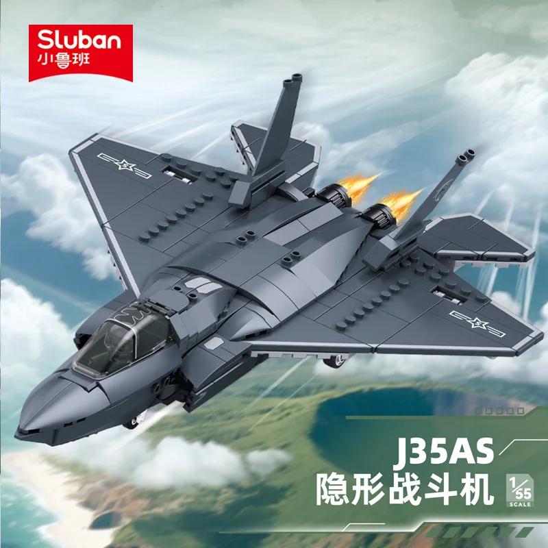 Sluban Armed Tank Model Building Blocks Toy Military Invisible Fighter Helicopter Missile Vehicle DIY Bricks Toys for Boys Kids