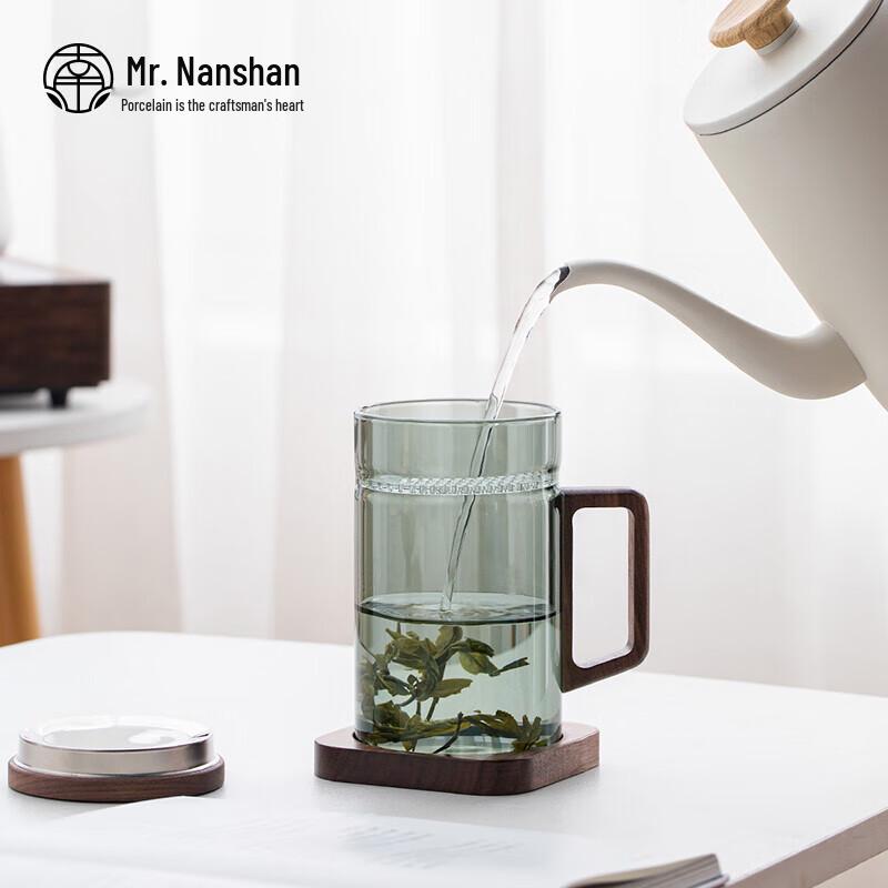 Mr. Nanshan Heat-Resistant Glass Tea Infuser Mug
