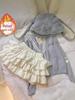 Saia de Bebê em Fleece Dupla Face: Saia Bolo Quente, Emagrecedora e Grossa Fofa para Outono/Inverno - Branco Leitoso