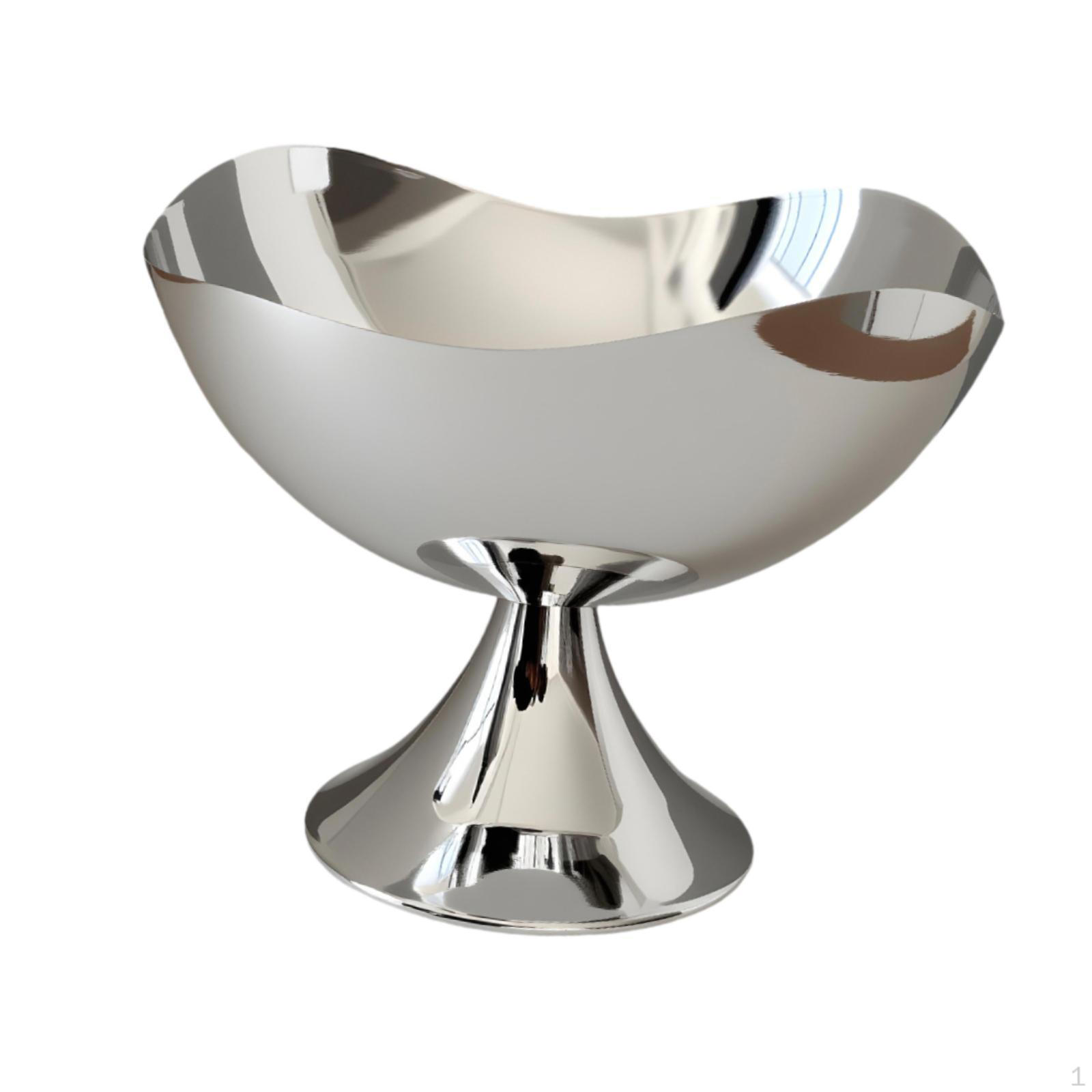 

Metal Fruit Tray Desk Organizer Key Holder Centerpiece Serving Pedestal Plate for Bedroom S