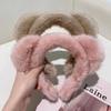 Süßes Plüsch-Stirnband mit Bärenohren, breite Krempe, für Damen, perfekt für Herbst und Winter.