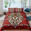 Wolf Dreamcatcher Duvet Cover Set Full Size Indian Dreamcatcher Animal 3D Bedding Set Exotic Style Bohemia Comforter/Quilt Cover