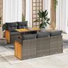 VidaXL Garden Furniture Set with Cushions 6 Pcs Grey Braided Resin Acacia 3327665