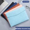 A4 Leather Office File Bag - Business Document & Contract Holder