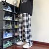 PLAYBOY Unisex Plaid Straight-Leg Casual Sweatpants