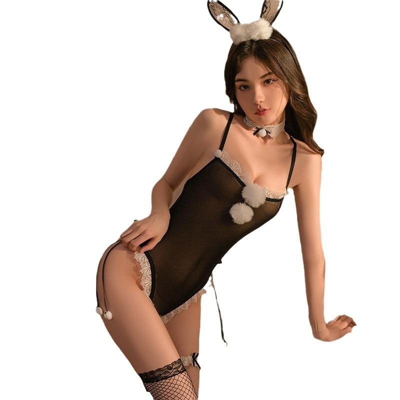 Sexy Transparent Hot Bunny Onesie Pure Desire Free Sex Lingerie Uniform Cosplay