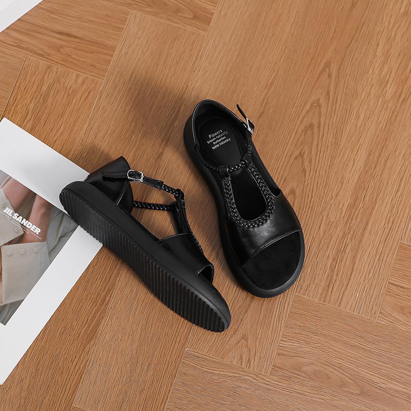 Spot~ Bequeme Sandalen mit flacher Sohle für Damen Sommer neu Oberbekleidung mit Röcken, schöne und vielseitige Römerschuhe für Damen