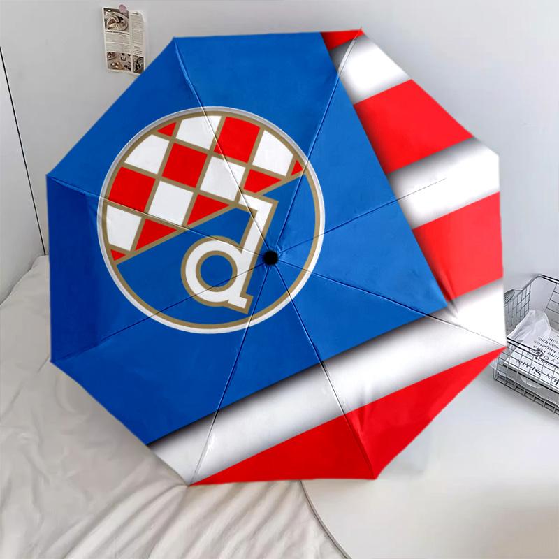 GNK Dinamo Zagreb pattern, automatic folding umbrella, portable and foldable design, 8 ribs, a Christmas or birthday gift.