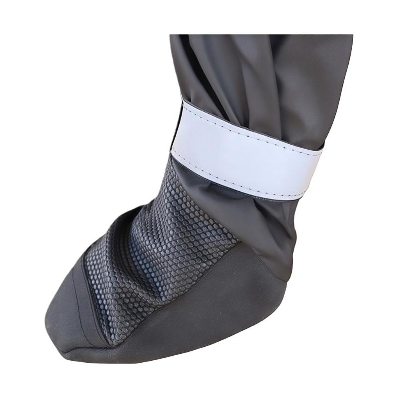 Breathable Pet Shoe with Antislip Soles And Reflective Dog Rain Booties, Dirty-proof Outdoor Dog Suspender Sock Shoe