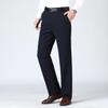 Men's High Waist Black Cotton Business Casual Pants - Summer 2021 Collection
