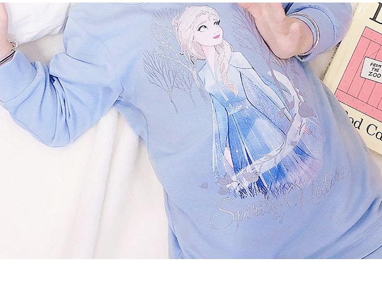 Elsa Fairy Cute Cotton Pajamas for Girls: Long Sleeve Air Conditioning Wear Set