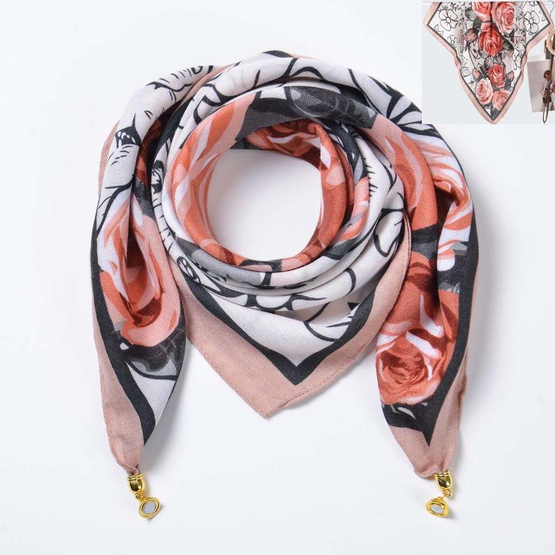 Idyllic small fresh women's imitation silk square scarf silk scarf temperament versatile scarf shawl heat