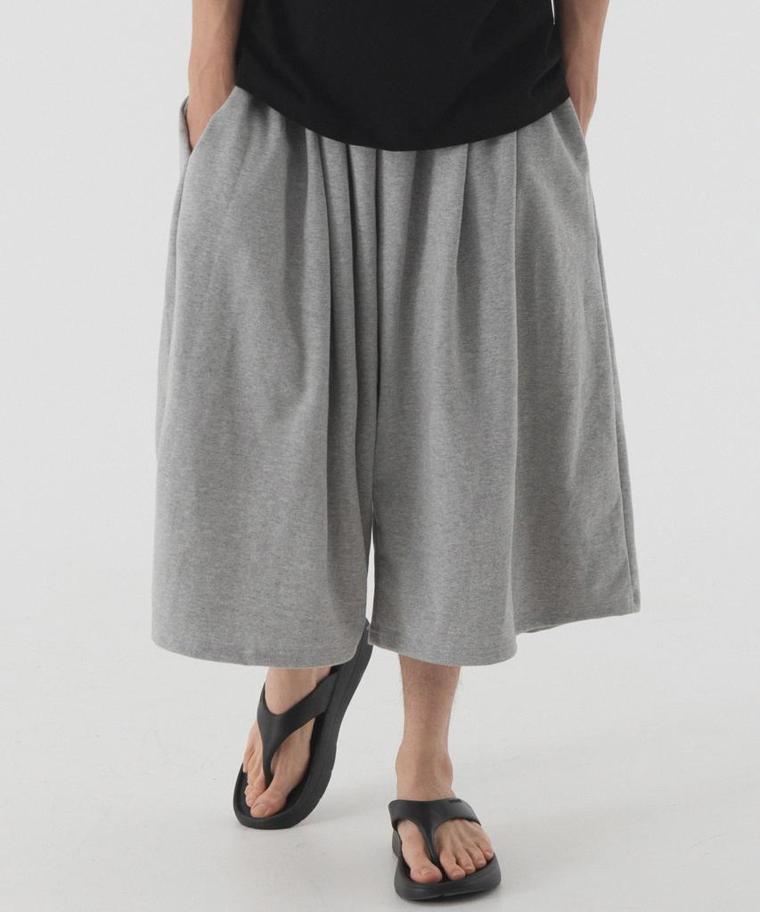 PIANER Super Wide Sweat Bermuda Shorts (Melange)