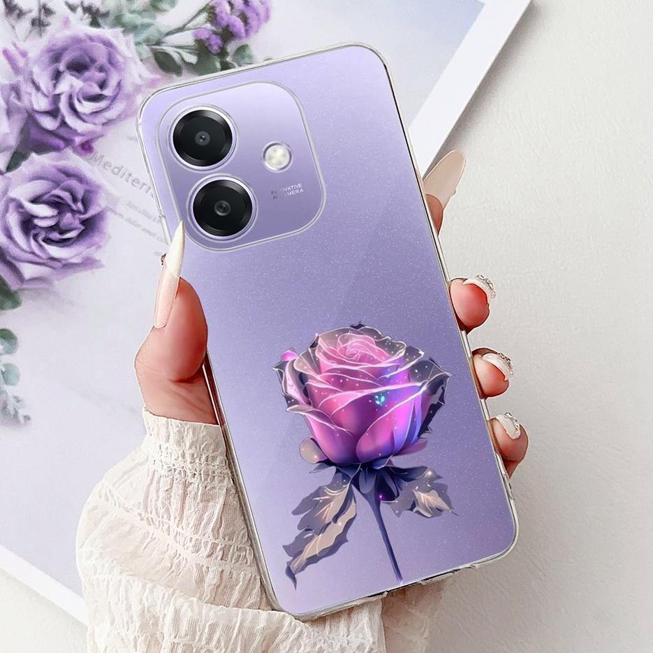 For Oppo A3 A3x 4G Case CPH2641 Luxury Fashion Painted Cover Clear Silicone Phone Case For Oppo A3x OppoA3 OppoA3x 4G Soft Shell