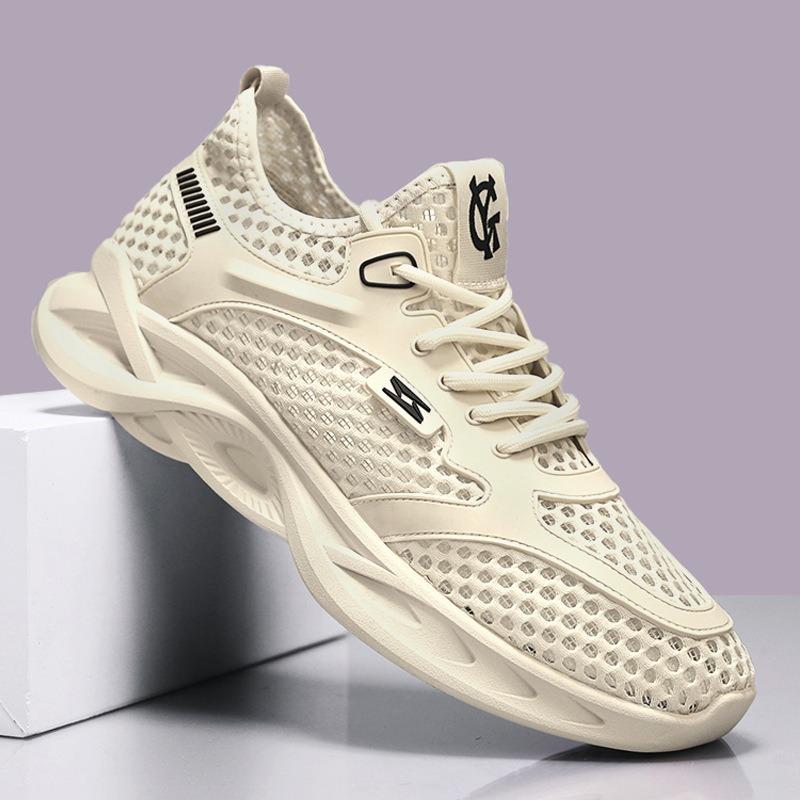 Mesh Men's Shoes Summer New Breathable Soft-soled Sports Shoes Hollow Hole Shoes Outdoor Men's Trend Shoes