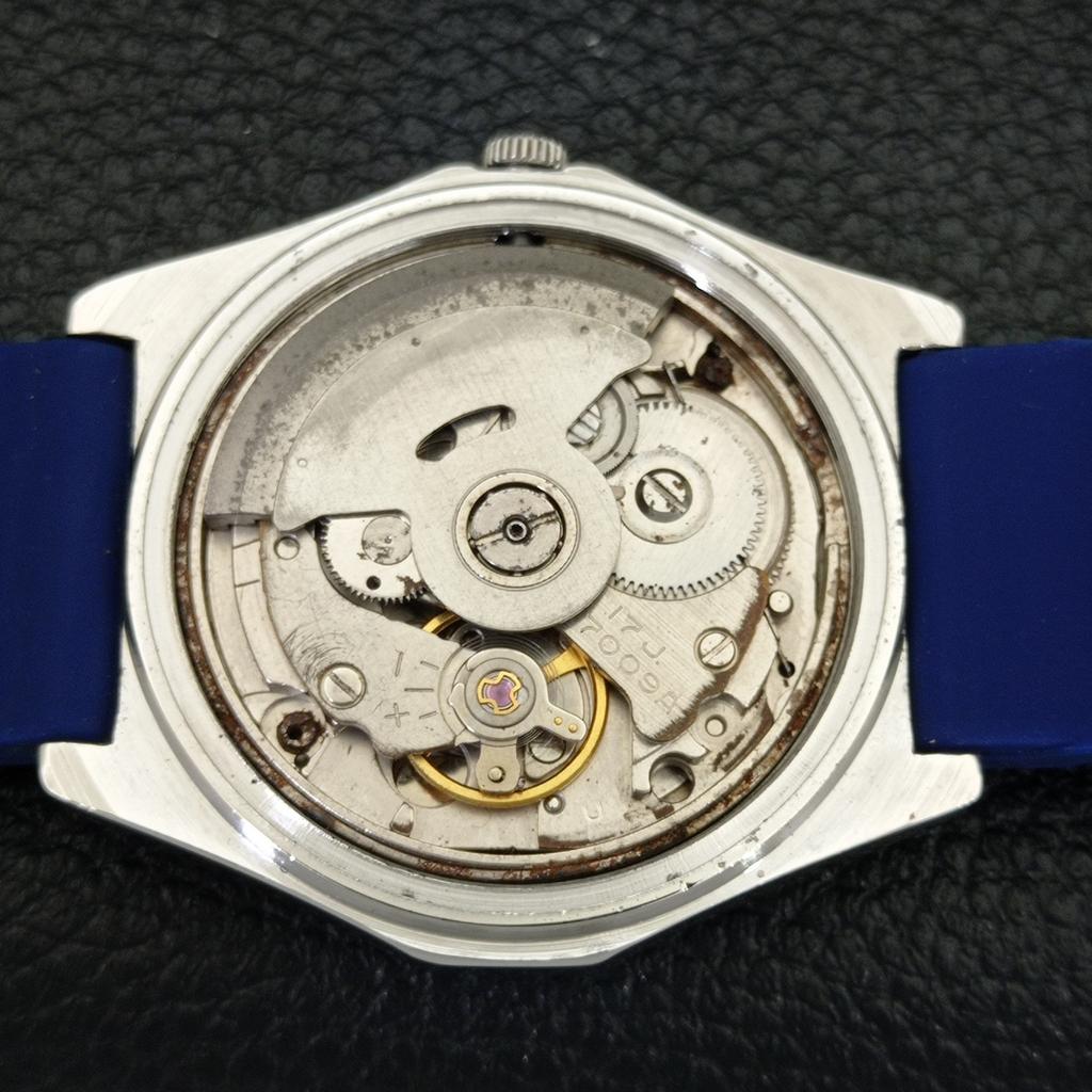 USED VINTAGE SEIKO 5 AUTOMATIC 7009A JAPAN MENS BLUE COLOR DIAL WATCH A433560-2 R117-a433560