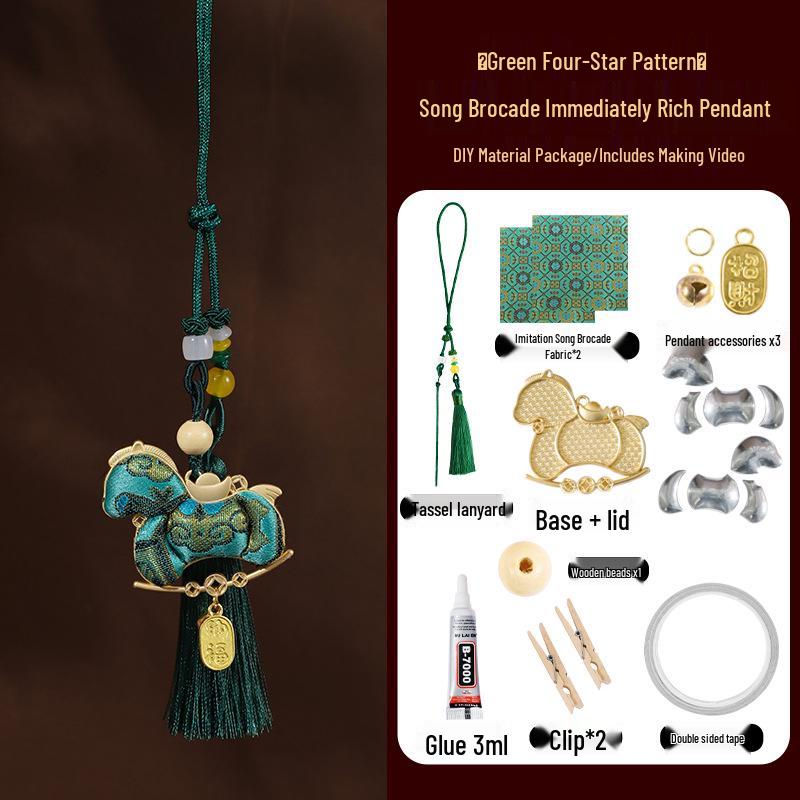 Song Jin DIY Keychain Kit: Year of the Horse Charm - Handcrafted Gift & Intangible Cultural Heritage