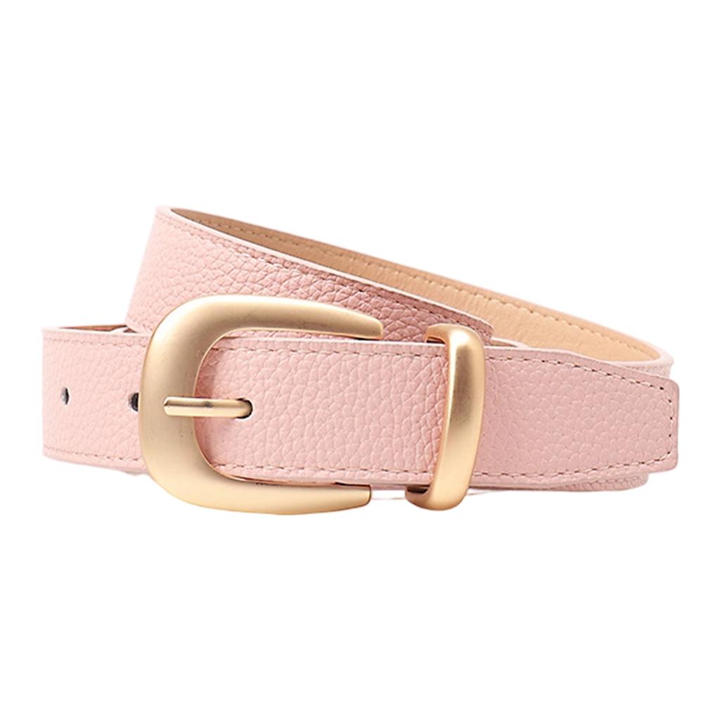 Fashionable Adjustable Jeans Belt For Women Durable Faux Leather with Gold Buckles Everyday Styling