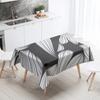 Black and White Corrugated Tablecloth Anti-Stain Waterproof Dining Table Home Decor Rectangular Kitchen Fireplace Countertop