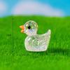 Ornamento Paperella Carino Resina Mini Glitter Trasparente Artigianato Colorato Figura Paperella Adorabile Paperella Micro Paesaggio Decorazione Decorazione Scrivania