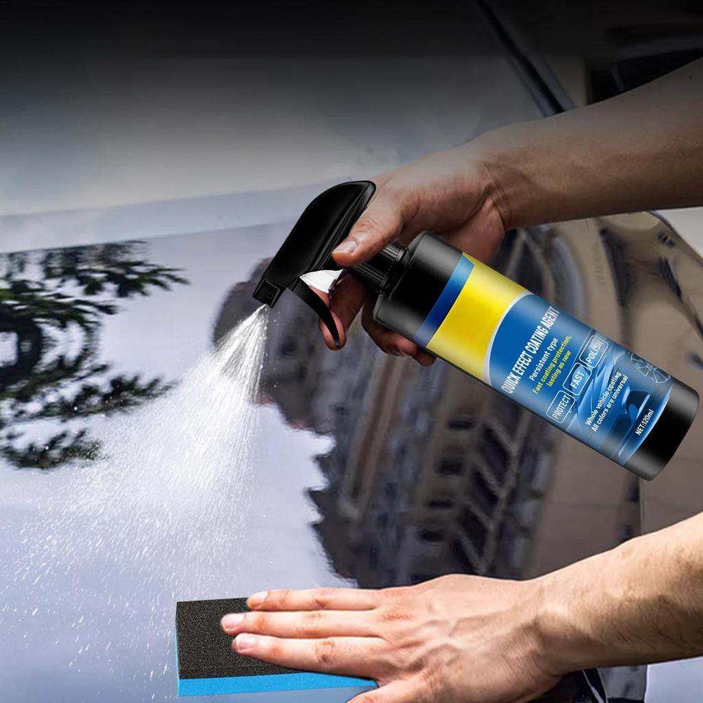 Car Coating Spray 120ml Refurbish Agent Polish Spray Glass Cleaner Scratch Wax Waterless Wash for Exterior Paint Motorcycle
