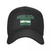 Andalusia Name With Flag Sun Baseball Cap Breathable Adjustable Unisex Women Outdoor Spain Hat For Gift