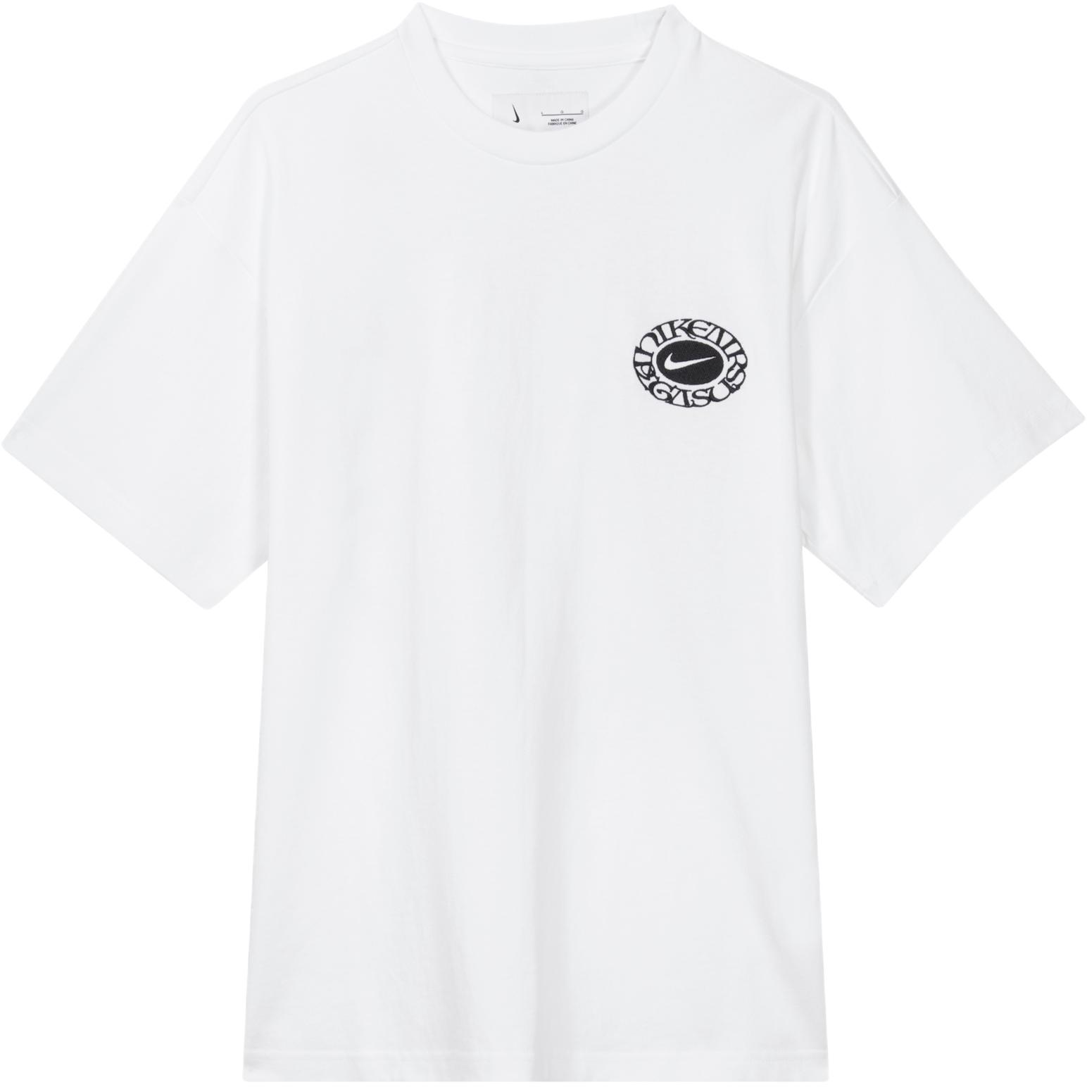 Nike T Shirts Unisex White Crew Neck Moderate Straight Fit FZ7621-100 L