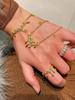 Gold-Plated Sterling Silver Phoenix & Turquoise Tassel Bracelet: Chinese Style, High Aesthetic, Exquisite Light Luxury.