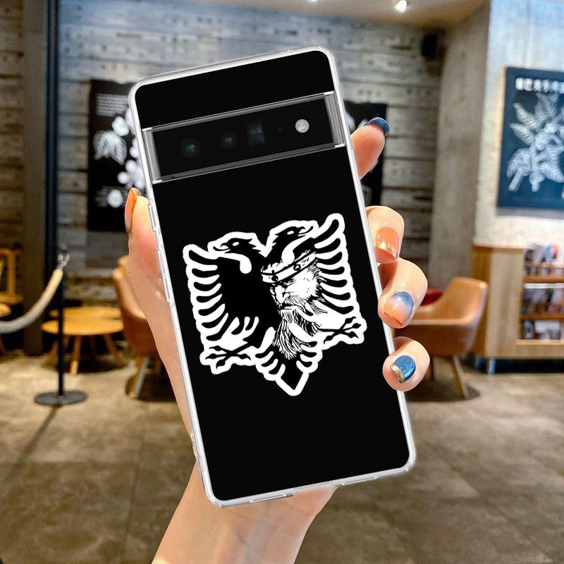 

Phone Case For Google Pixel 10 9 8 7 6 9A 8A 7A 6A 5 4 5A 4A 3A Pro XL Soft Clear TPU Transparent Cover Albania Albanians Flag Google Pixel 8 Pro