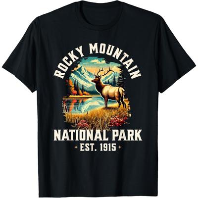 Retro Rocky Mountains National Park _ Vintage USA T-Shirt