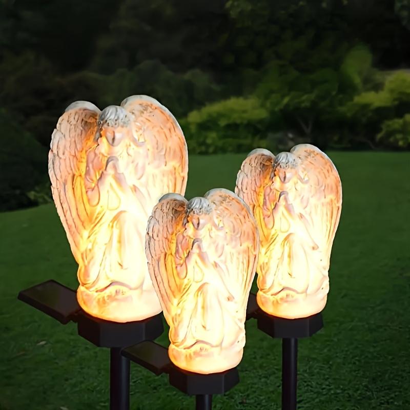 Waterproof Solar Resin Angel Lamp Outdoor Solar Statues Light for Cemetery Yard Lawn Pathway Graves Memorial Gardens Decoration