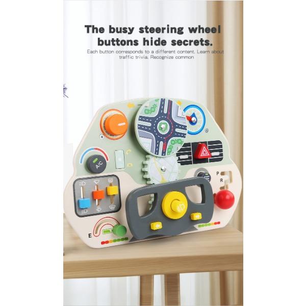 Early Education Children Steering Wheel Busy Board Educational Baby Learning Toys Montessori Table Games