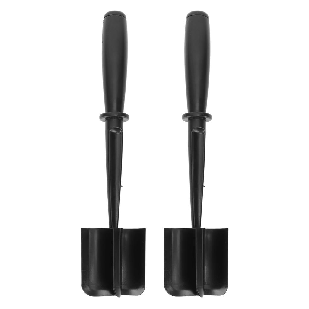 Meat Chopper Heat Resistant Ergonomic Handle Nylon Ground Beef Masher for Chicken Potato Hamburger Black 2pcs