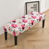 Potah na lavici s květinovým potiskem Jídelna Stretch Spandex Potahy na klavírní stoličku Obdélníková postel Potah na dlouhou stoličku Nábytek Domácí dekorace