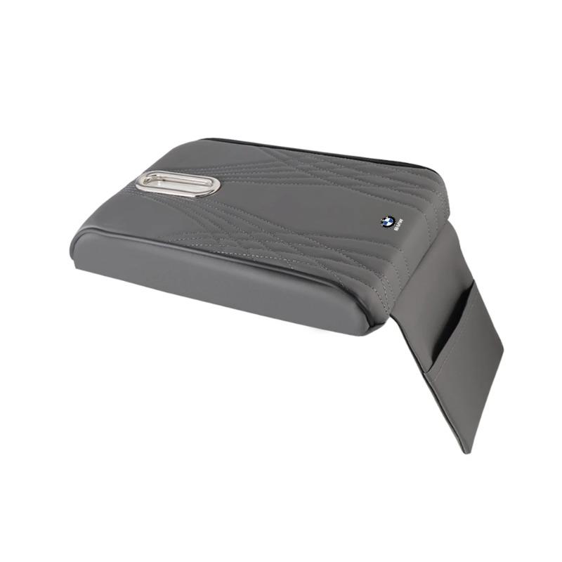 Car Armrest Cover PU Leather With Tissue Storage Memory Foam Height Pad Auto Center Armrest Protective Cushion Support For BMW