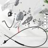 Hood Release Cable Bowden Cable Front Placement For BMW 740I 2001 745LI Base Sedan 750I 760LI 2008 E65 E66 OE# 51237197474 Metal