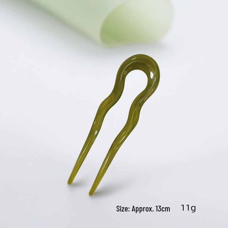 Elegante U-förmige Haarnadel: Moderne Interpretation des traditionellen chinesischen Brötchen-Kopfschmucks für Frauen