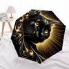 1pc Black Cat Artwork Folding Umbrella, Durable, Suitable for Outdoor Activities or Rain, Suitable for Commuting Yy251027111