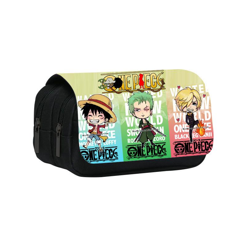 One Piece Double Layer Pencil Case With Nylon Material For Students And Stationery Storage
