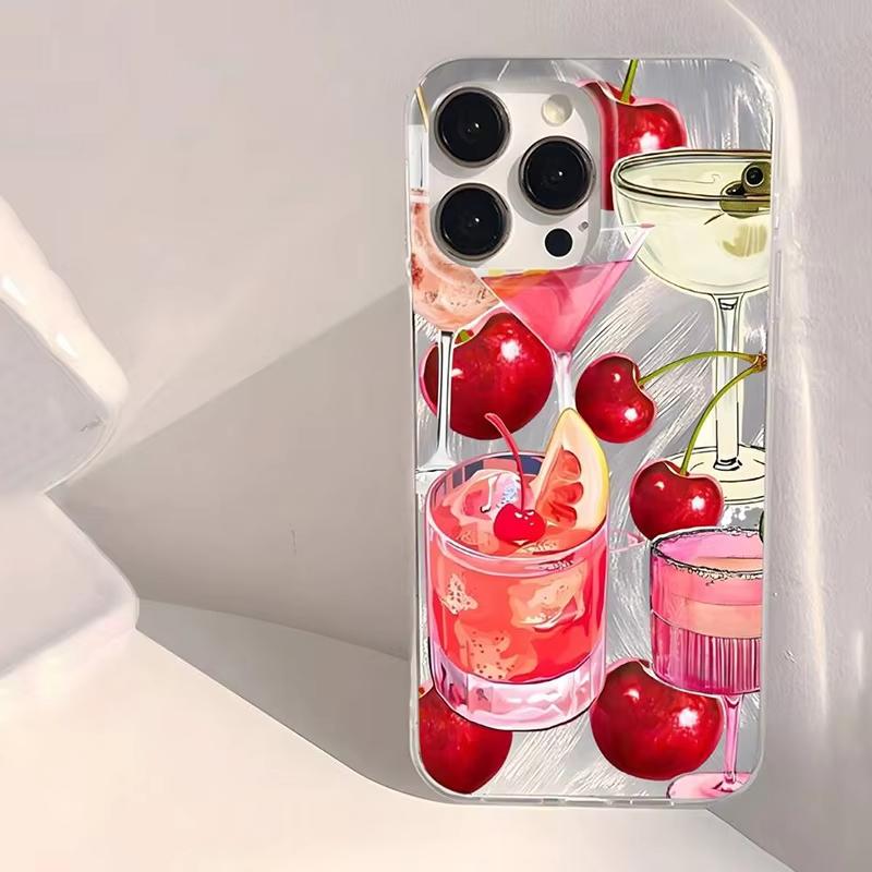 Cherry Pattern Phone Case for Samsung Galaxy A56 A55 A36 A35 A26 A25 A15 5G A24 A23 A22 A52 A71 A72 4G Shockproof Cover