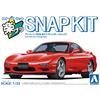 Aoshima Bunka Kyozai 1/32 Scale Rakupla Snap Kit No.04-VR Infini FD3S RX-7 Vintage Red Pre-Colored Plastic Model
