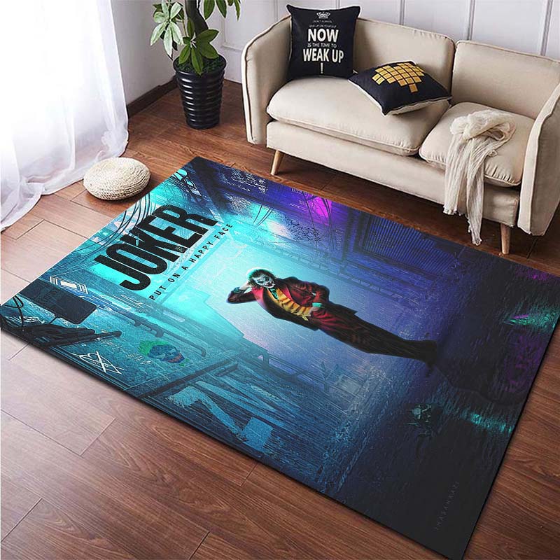 Horror Joker Printed Floor Mat Carpet 15 Sizes Living Room Bedroom Bedside Window Sill Bathroom Floor Mat Home Decoration Home