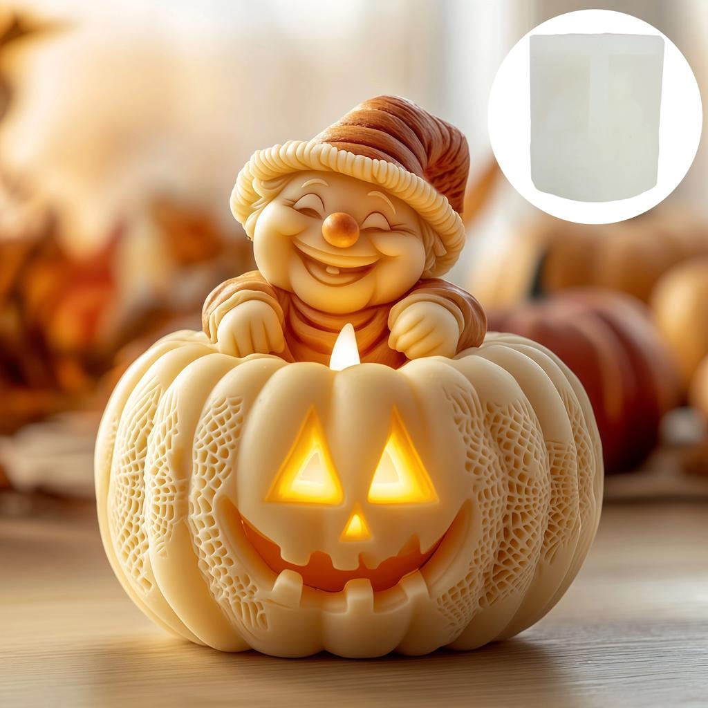 Pumpkin Shape Dragon Relief Candle Silicone Mold Wings Dragons Pumpkin Candle Mould Resin Plaster Molds Halloween Gift